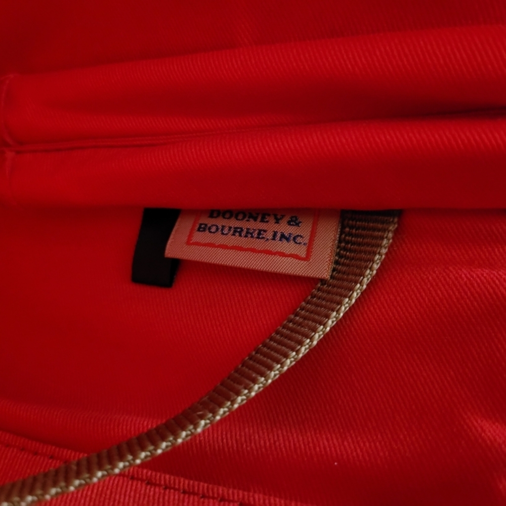 Dooney & Bourke Red Croc-Embossed Leather Satchel - Picture 10 of 11